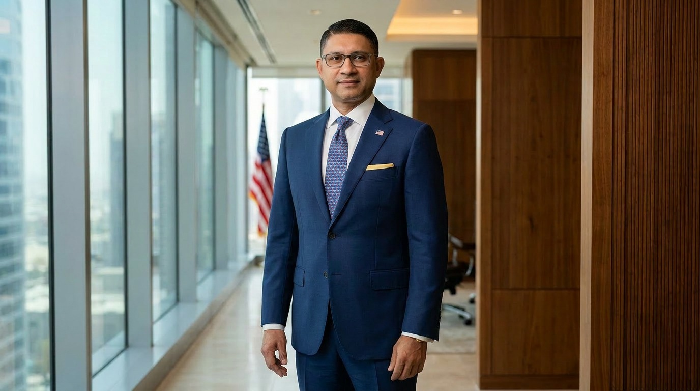 Mr. Sris, founder and former prosecutor, at the firm's offices